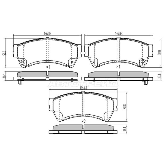 Колодки тормозные перед MAZDA 6 GH 07-12 SAT