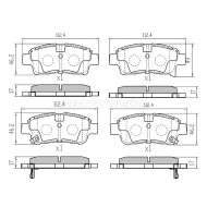 Колодки тормозные перед TOYOTA PLATZ/ VITZ/PROBOX 00- SAT