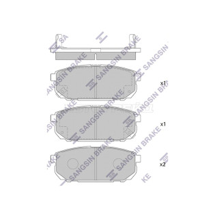 Колодки тормозные зад KIA SORENTO 02-06 SANGSIN BRAKE