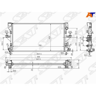 Радиатор FIAT DUCATO/PEUGEOT BOXER/CITROEN JUMPER 14- SAT