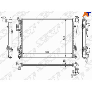 Радиатор HYUNDAI I40 11-19 SAT