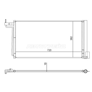 Радиатор кондиционера FORD FOCUS III 11- SAT