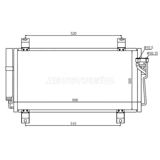 Радиатор кондиционера Mazda Mazda6 07-12 / Atenza 07-12 SAT