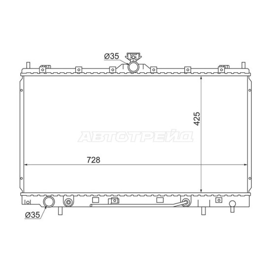 Радиатор MITSUBISHI GRANDIS 4G69 03- SAT