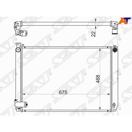 Радиатор Toyota Harrier (XU30) 03-13 / Lexus RX300 03-06 / RX330 03-06 / RX350 06-09 SAT