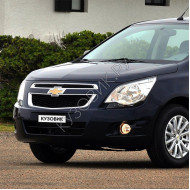 Бампер передний в цвет кузова Chevrolet Cobalt (2011-2016) GAR - Carbon Flash - Черный