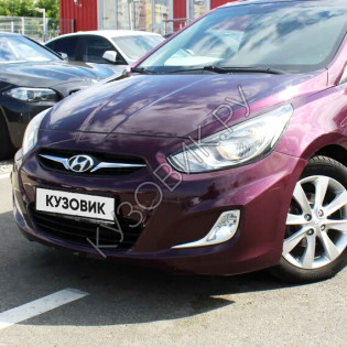 Бампер передний в цвет кузова Hyundai Solaris 1 (2011-2014)  PXA - PURPLE FANTASIA - фиолетовый