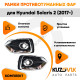 Рамки противотуманных фар Hyundai Solaris 2 (2017-) хром (2 шт) комплект KUZOVIK